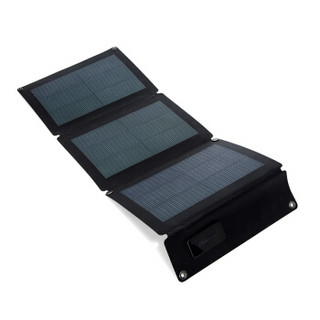 汉能（Hanergy）12W薄膜太阳能充电宝发电纸 轻薄折叠便携 光能充电器移动电源手机平板苹果安卓通用 黑色