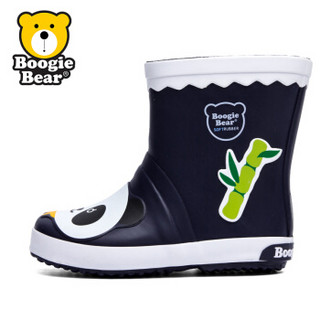 Boogie Bear韩国童鞋儿童雨鞋防滑女童雨靴男童中筒学生水鞋 BB191R0202 熊猫海军蓝 29
