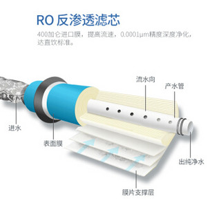 汉斯希尔（SYR）RO反渗透过滤净水器 400G大通量厨下纯水直饮机WS-6030-4002