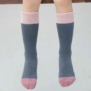 馨颂 儿童袜子男女童毛圈中筒袜3双装 R120F4 拼色 18-20(L)(5-8岁)
