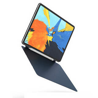 酷乐锋 新iPad Pro 11英寸保护套 2018款iPadPro11保护壳 三折支架皮套/磁力吸附平板套 休眠唤醒-蓝色