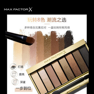 蜜丝佛陀 MAXFACTOR 情迷裸色深眸眼影盘 02幻彩金沙（八大色系 大地色 棕色 金色 易上色 不晕染）