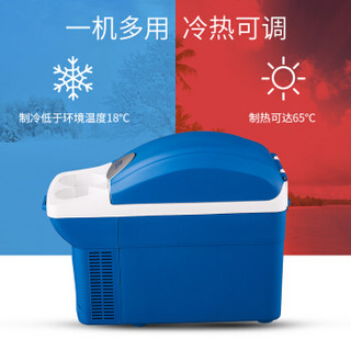 慈百佳（CIBAIJIA）CBJ 08SJ BLUE 车载冰箱迷你小冰箱车家两用冷藏冷暖器小冰柜 8L