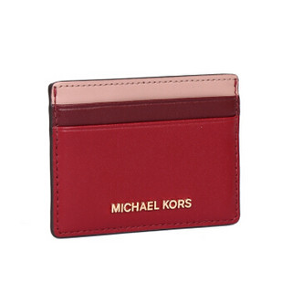 MICHAEL KORS 迈克·科尔斯 MONEY PIECES系列 MK女包 女士皮革卡包卡夹 32F8GF6D8T  MAROON MULTI酱紫色