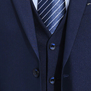 俞兆林（YUZHAOLIN）西服套装 男士时尚职业商务正装西服两件套D216-1701蓝色双扣M