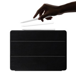酷乐锋 新iPad Pro 12.9英寸保护套 2018款iPadPro12.9保护壳 三折支架皮套/磁力吸附平板套 休眠唤醒-黑色