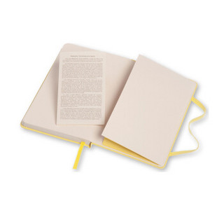 MOLESKINE 笔记本子 商务办公文具记事本 New Collection系列硬面口袋型纯白笔记本柠檬黄3670