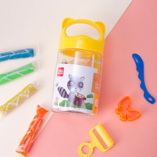得力(deli)小浣熊系列儿童玩具彩泥橡皮泥手工玩具套装12色  黄色6477