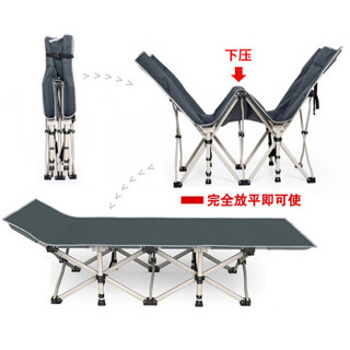 唯眠纺 折叠床 单人床 加宽十脚加粗方管 家用简易午休床办公室成人午睡行军床多功能躺椅 190*71*37cm