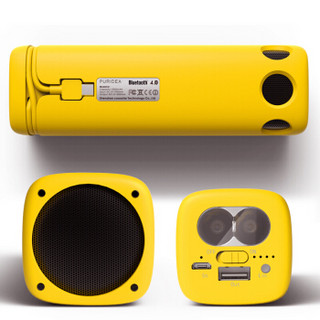 帕罗狄亚（PURIDEA）i2 SE蓝牙音箱 电脑音响低音炮户外便携迷你骑行自行车无线音响 黄色
