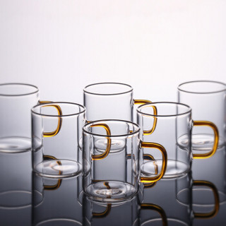 元青 玻璃茶杯 （MULTIPOTENT ） 品茗杯 高硼硅耐热耐高温 花茶杯个人杯（6只装）