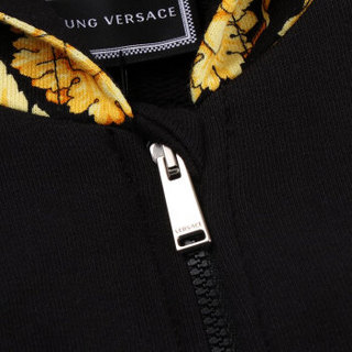 YOUNG VERSACE 范思哲 奢侈品童装 男童黑色棉质印花连帽卫衣 YVBFE85 YFEC2H Y4398 24M/2岁/90cm