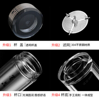 SIBAO 思宝 墨晶 高硼硅玻璃杯 360ml 透明