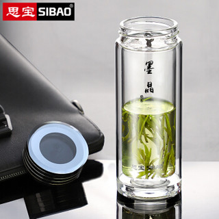 SIBAO 思宝 墨晶 高硼硅玻璃杯 360ml 透明