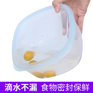HAIXIN海兴冰箱收纳盒塑料保鲜盒 大密封盒鱼盒冷冻生鲜蔬菜储物盒6只装