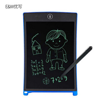 优写（E&W） 液晶手写板黑板儿童涂鸦绘画 电子写字板绘画板白板 8.5英寸 红色