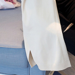 LAXJOY 朗悦 针织开衫女新款中长款针织衫宽松纯色外套 LWYC191253