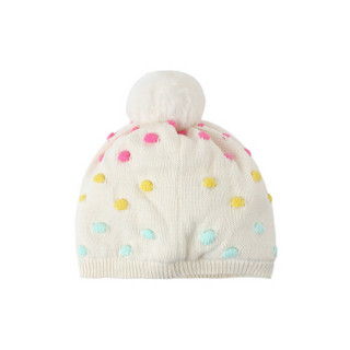 Gap旗舰店 童装 婴儿 男婴女婴针织波点连指手套小圆帽套装375250 象牙白 0-6个月