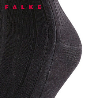 FALKE 德国鹰客 Milano 棉罗纹四季舒适休闲商务中筒男袜 黑色black 41-42 14683-3000