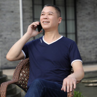罗秋 中年男士短袖 冰丝