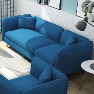 摩高空间北欧布艺沙发现代简约客厅家具沙发组合日式小户型懒人沙发3+2+1（颜色可选下单请联系客服）
