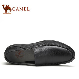 CAMEL 骆驼 柔软牛皮百搭商务休闲皮鞋 A912211480 黑色 44