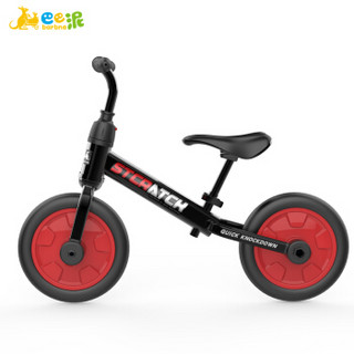巴巴泥(barbne) 平衡车儿童无脚踏自行滑行车1-3-6岁学步车宝宝三轮两用车赤焰红