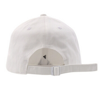 adidas 阿迪达斯 运动帽 男女 6P CAP COTTON 舒适休闲旅游鸭舌帽遮阳帽棒球帽休闲帽 S98150 OSFW 白色