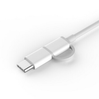 ZMI AL511 micro转Type-C 二合一充电器线/手机数据线/适用于 乐视/小米5/魅族 苹果 Macbook 黑色0.3米
