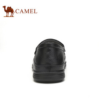 CAMEL 骆驼 柔软牛皮百搭商务休闲皮鞋 A912211480 黑色 40