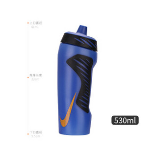 耐克NIKE冷水壶软体直饮大容量水杯子健身跑步瑜伽喝水壶18OZ N000001441518深蓝530ml