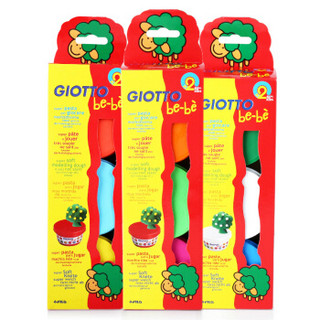 GIOTTO be-be奇多贝贝橡皮泥套装2岁儿童益智玩具安全放心彩泥植物黏土100g橙绿洋红三色套装462502