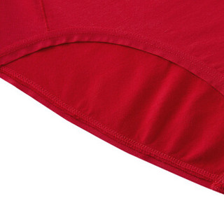 全棉时代 内裤 女士内裤三角裤 女士针织高腰三角裤165/95 红色+红色 2件装