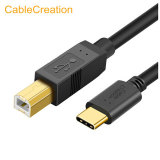 Cable Creation 科睿讯 CC0011 打印机数据线Type-C转USB方口打印机线 2米 USB-C打印机线 适用苹果华为小米笔记本
