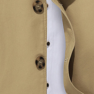 卡帝乐鳄鱼（CARTELO）风衣 男士潮流纯色翻领中长款风衣外套QT4000-5793土黄色XL