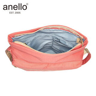 anello 阿耐洛 潮流袋口可折叠斜挎包单肩包B1227珊瑚粉色