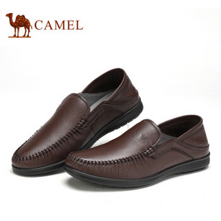 CAMEL 骆驼 柔软牛皮百搭商务休闲皮鞋 A912211480 棕色 40