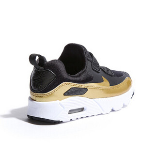 耐克（Nike）童鞋 减震气垫鞋 男女童防滑耐磨运动鞋881926-006 黑色/金色 12C/29.5码