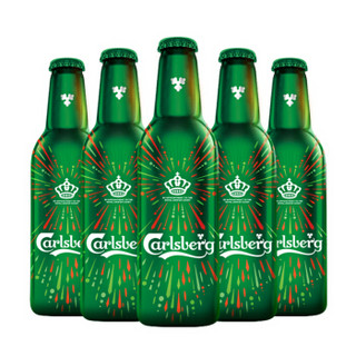 商品嘉士伯carlsberg特醇啤酒皇冠铝瓶355ml6瓶烟花版组合装