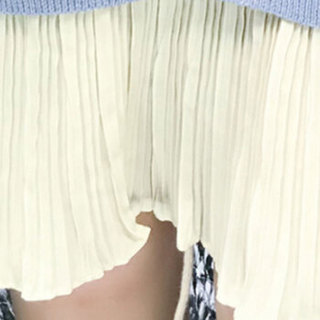 亚瑟魔衣针织连衣裙2018秋冬新款韩版中长款拼接圆领长袖打底毛衣裙子SH-18-111 绿色 均码
