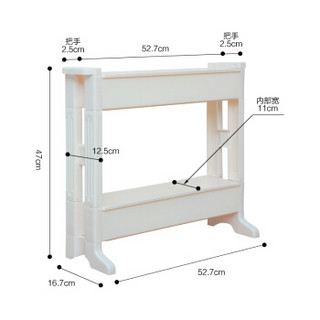 旺家星厨房置物架 调料架子浴室卫生间收纳架落地家用2层多功能调味架