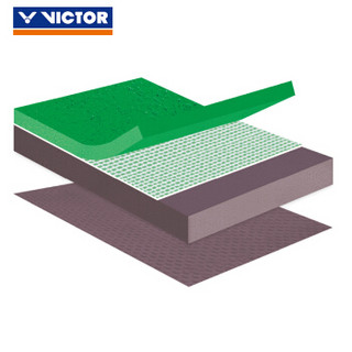 威克多VICTOR 胜利羽毛球运动地胶 大赛型拉链式拼接款移动式塑胶场地 C-7057