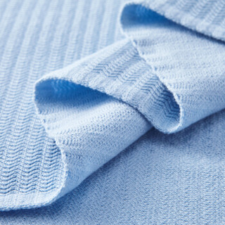 全棉时代 毯子 盖毯披肩 线毯145*200cm 蓝色 1件装
