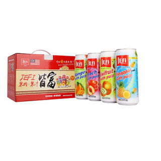 原装进口500ml*8家庭装（含原果.果肉）果汁饮料箱装马来西亚进口皆富JEFI