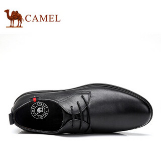 CAMEL 骆驼 牛皮系带男士商务休闲皮鞋 A912247490 黑色 41