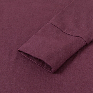 Gap旗舰店 女装莫代尔打底衫T恤351655  秋冬装纯色长袖上衣 深紫红 XS