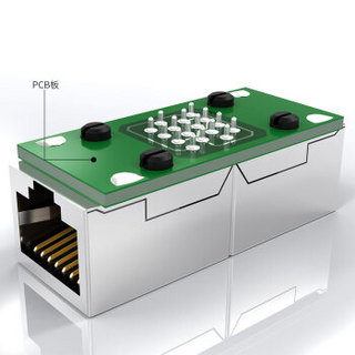 胜为（shengwei）网络连接器  RJ45网线接头直通头 千兆网络模块屏蔽连接线对接器 水晶头双通头延长器SH-810