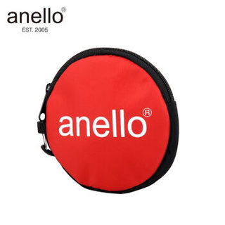 anello 阿耐洛 潮流时尚圆形包中袋挂扣收纳包随身包S0391 红色