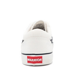 回力（Warrior） 休闲男士低帮女款潮流轻便白潮帆布鞋 WXY-A202 白黑 41