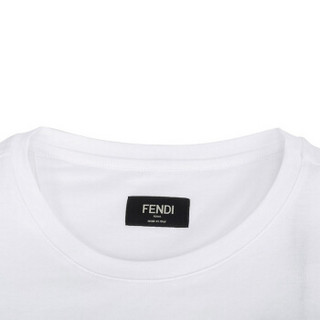 FENDI 芬迪 男士Fendi Stamp图案棉质圆领短袖T恤 FY0894 A4PP F0AU5 L